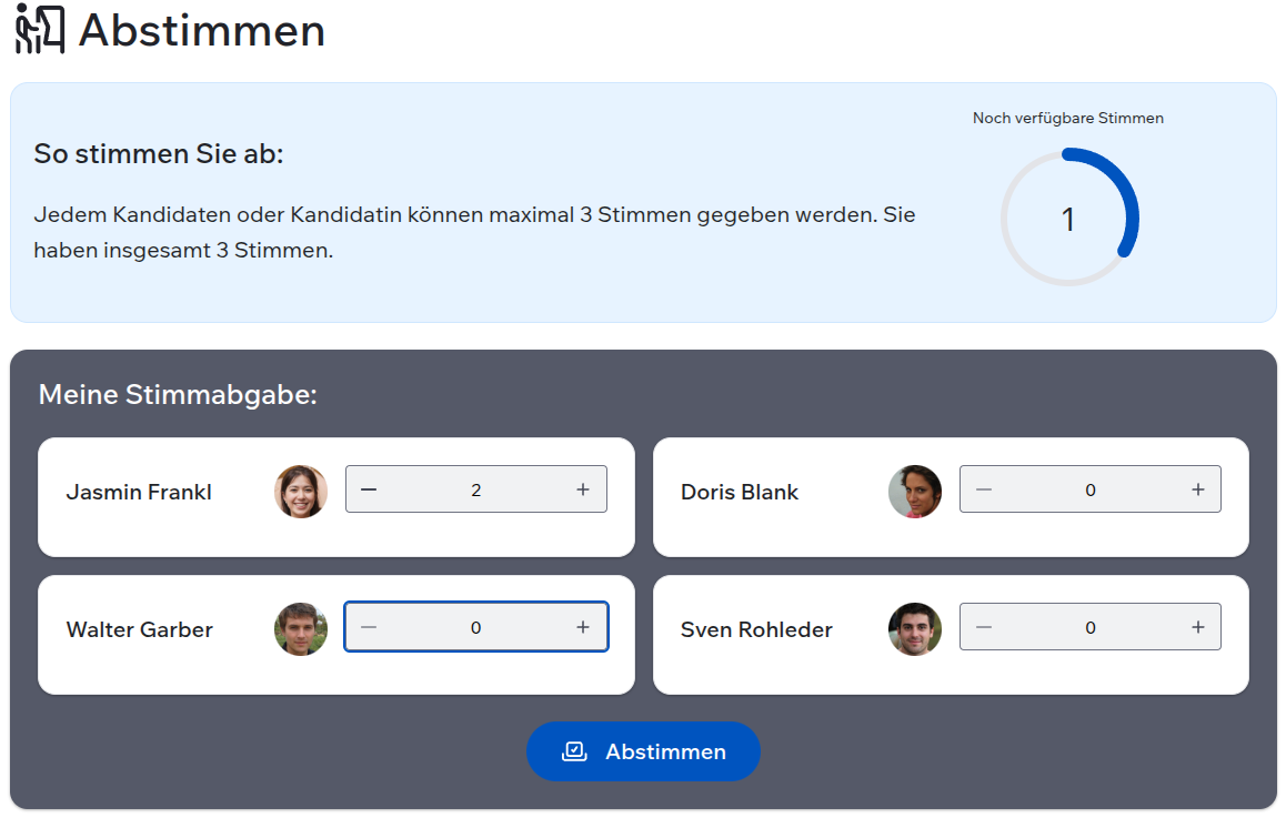 Kennt man z.B. von Kommunalwahlen: Häufelung